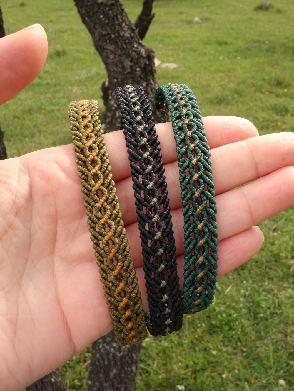 Χειροποίητο Μακραμέ Βραχιόλι Unisex – σε τρεις αποχρώσεις - Image 3