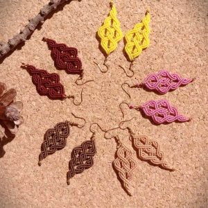 Waves- χειροποίητα μακραμε σκουλαρίκια