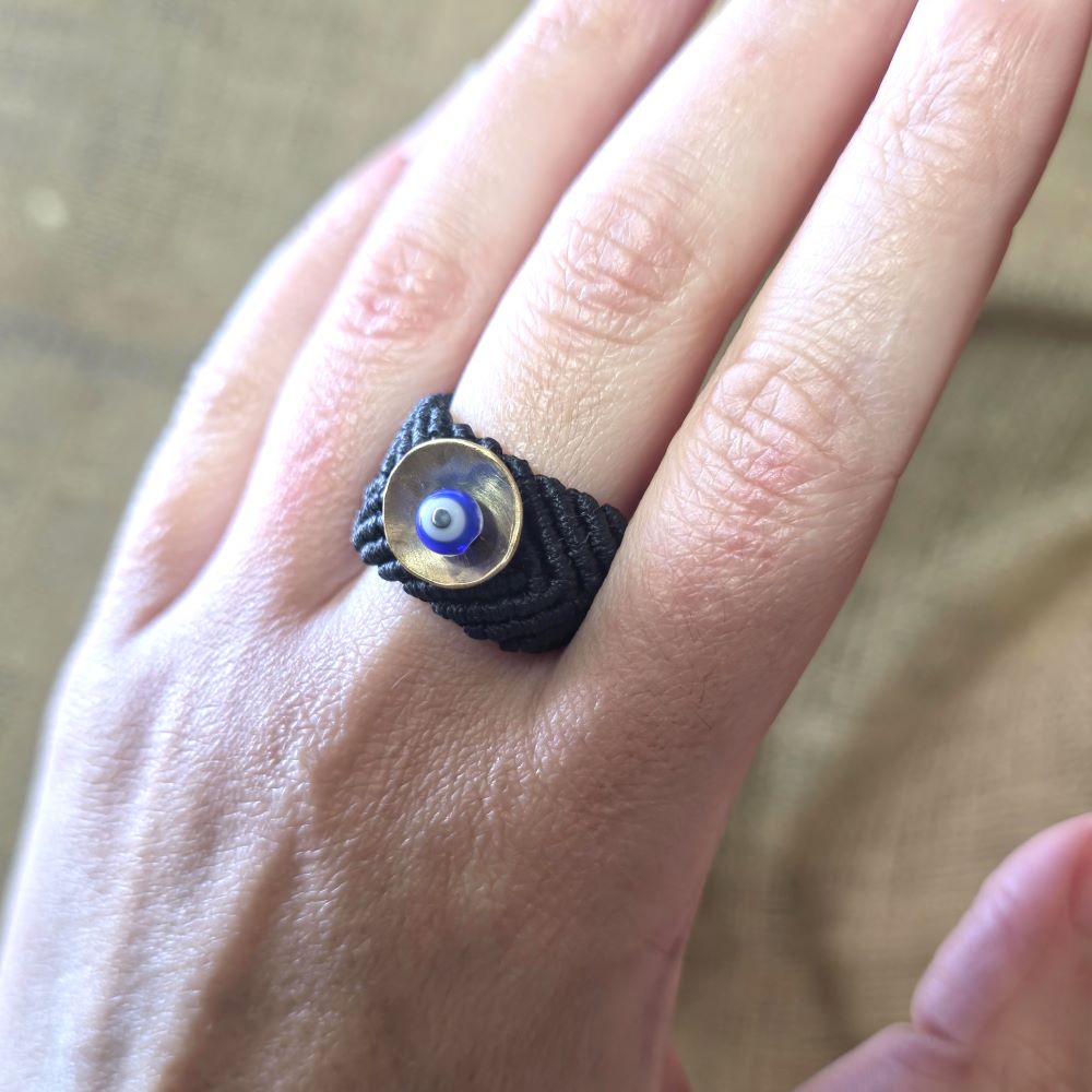 Mystic Eye – Μακραμε δαχτυλίδι με μάτι - Image 2