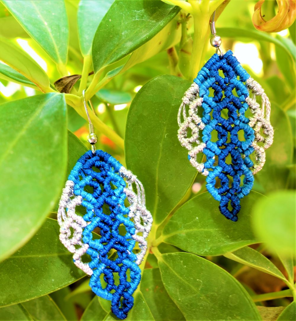 Azure Weave - μακραμε σκουλαρίκια - Image 2