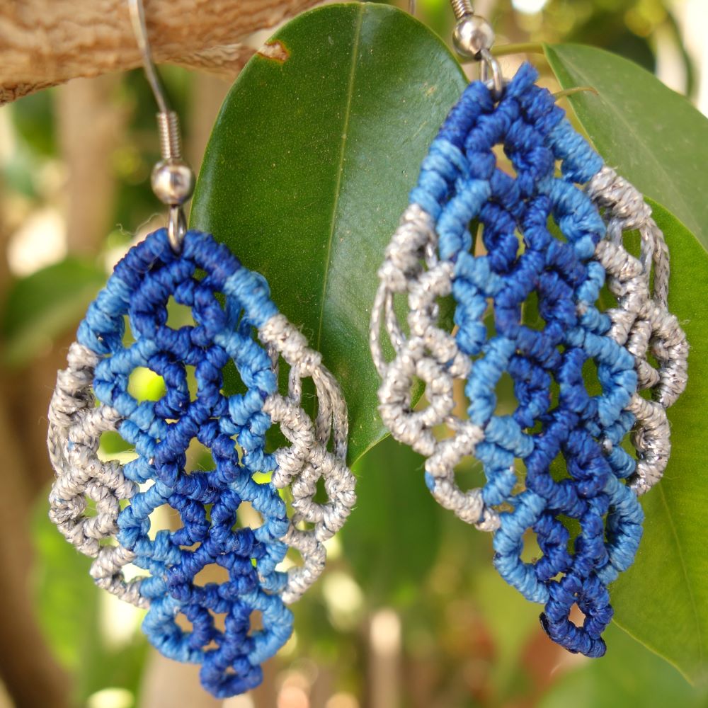 Azure Weave - μακραμε σκουλαρίκια - Image 3