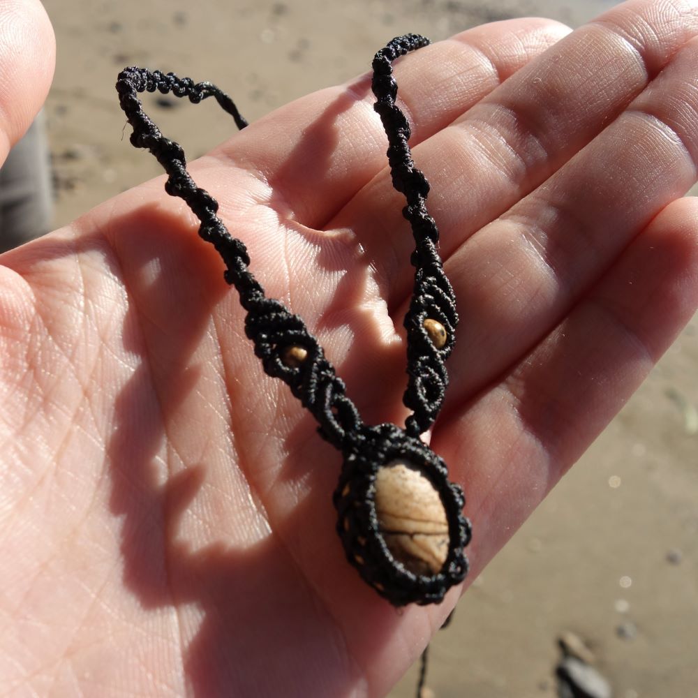 Desert Whisper – Μακραμέ κολιέ με Ίασπη Picture - Image 2