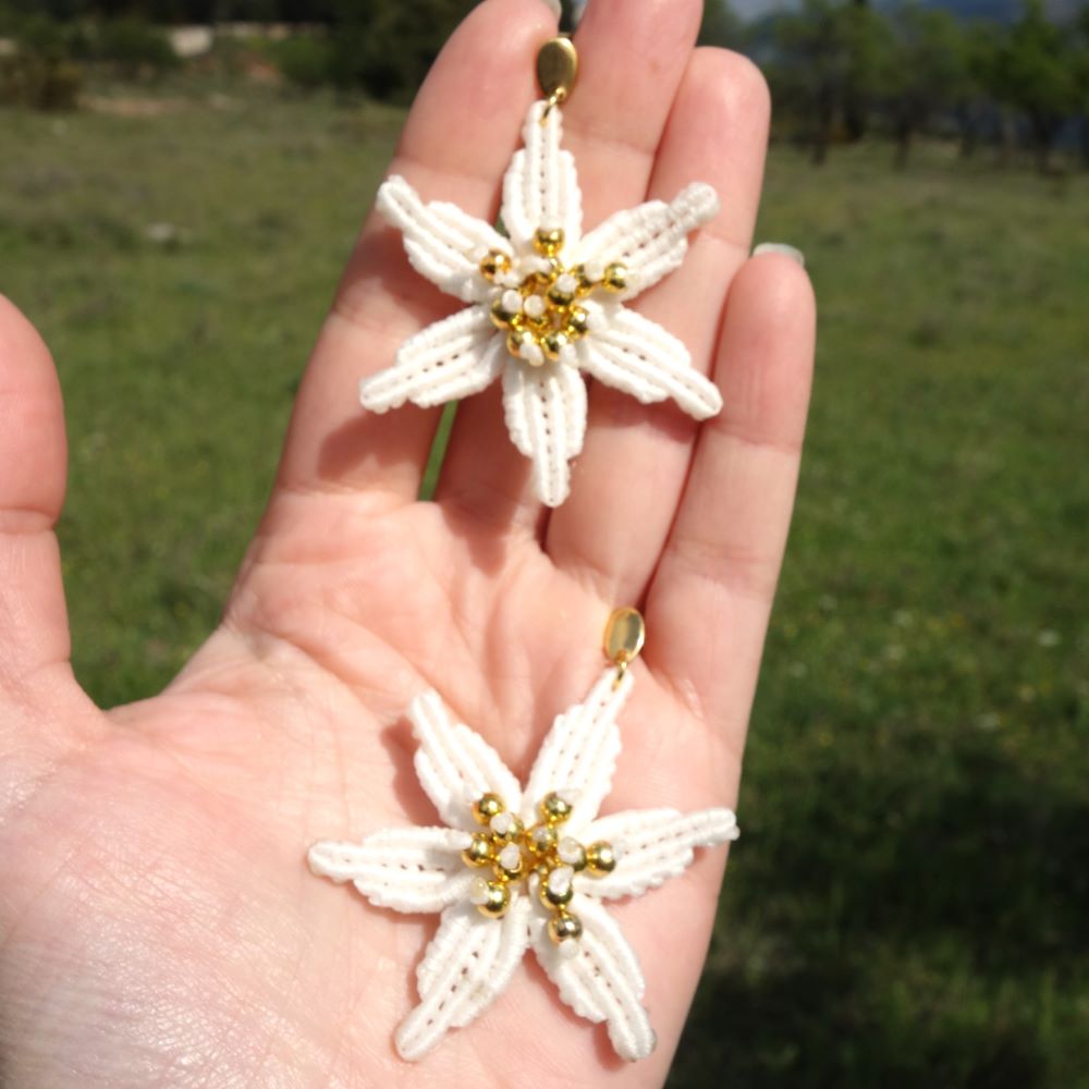 Blooming Star-Χειροποίητα μακραμε λουλούδια - Image 4