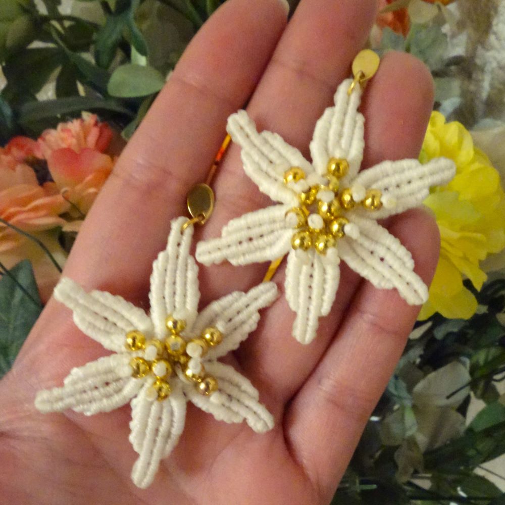 Blooming Star-Χειροποίητα μακραμε λουλούδια - Image 2