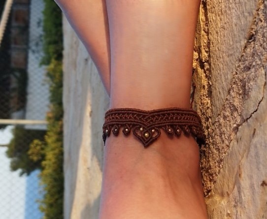 Desert Crown • Χειροποίητο μακραμε βραχιόλι ποδιού και μπράτσου - Image 2