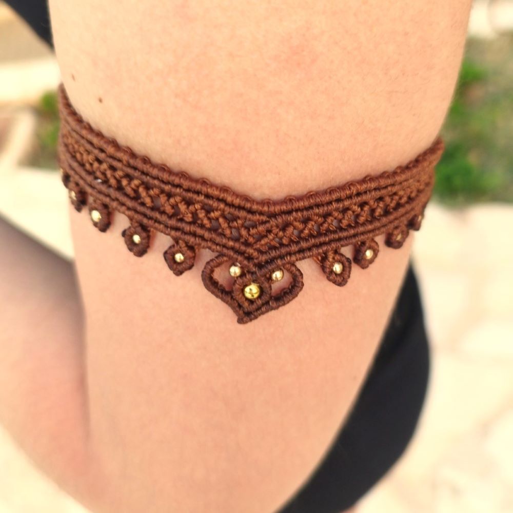 Desert Crown • Χειροποίητο μακραμε βραχιόλι ποδιού και μπράτσου - Image 4