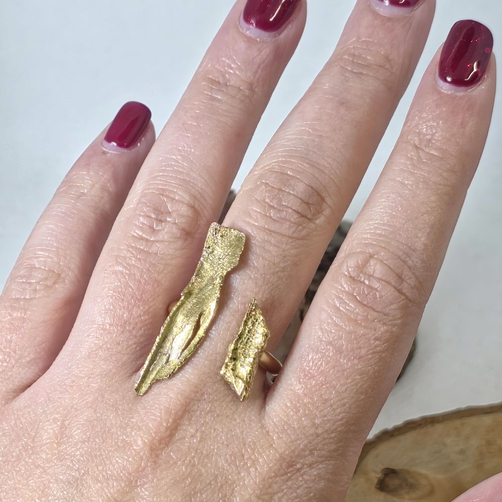 Cinnamon Echo- Χειροποίητο ορειχάλκινο δαχτυλίδι εμπνευσμένο από τη φύση - Image 3