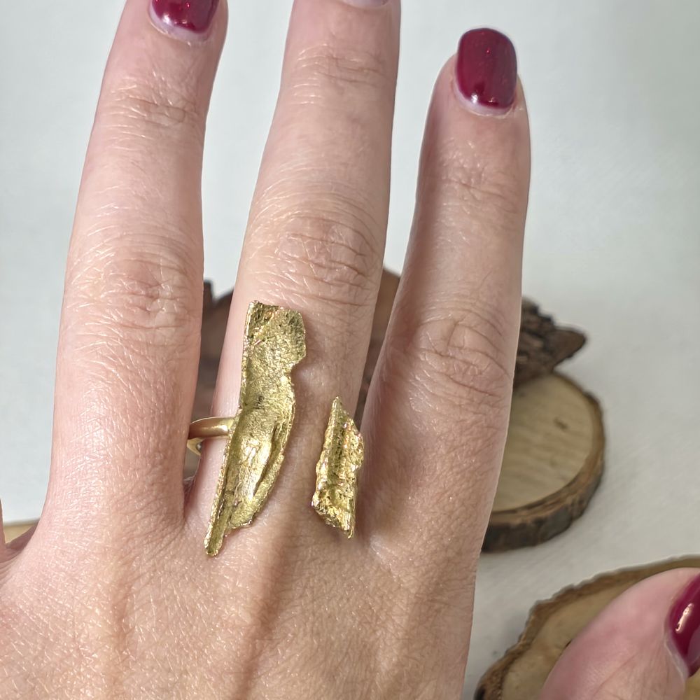 Cinnamon Echo- Χειροποίητο ορειχάλκινο δαχτυλίδι εμπνευσμένο από τη φύση - Image 4