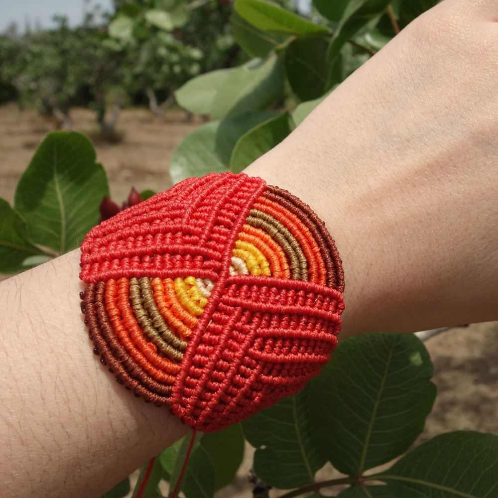 Sun Spiral -Χειροποίητο μακραμε βραχιόλι με αυξομείωση - Image 3