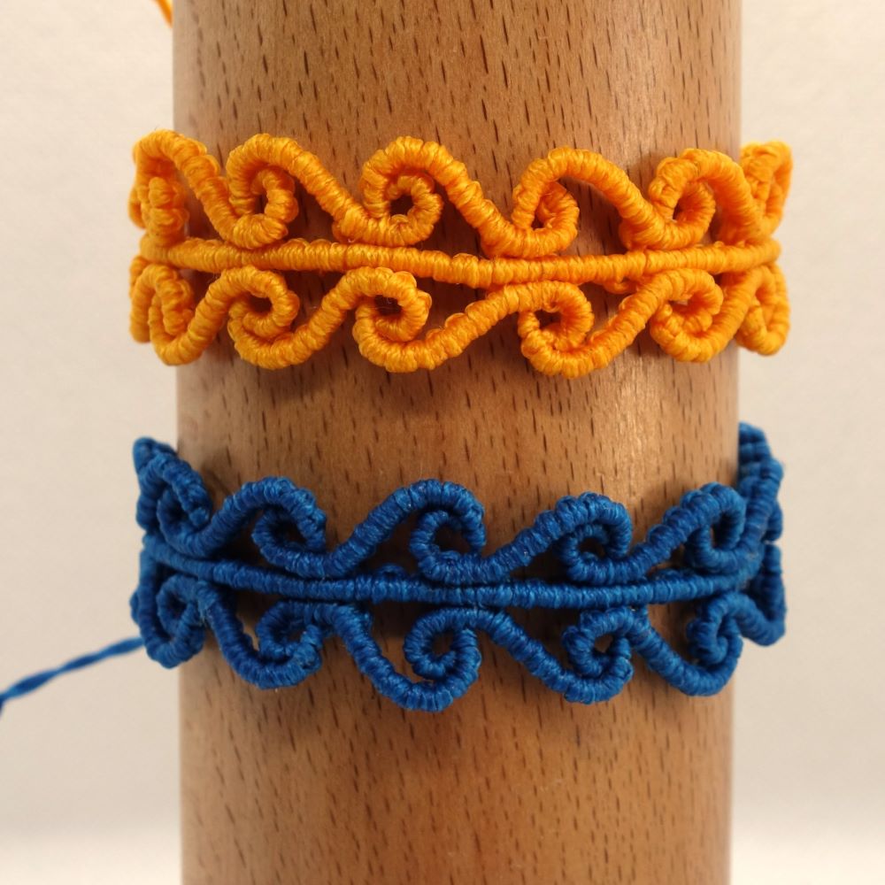 Sun Curl-Χειροποίητο μακραμε βραχιόλι με κυματιστό μοτίβο - Image 2