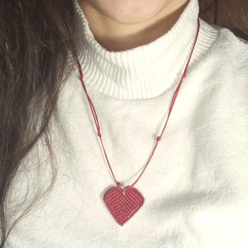 Heartspell – Σετ μακραμε καρδιές (κολιέ & σκουλαρίκια) - Image 6