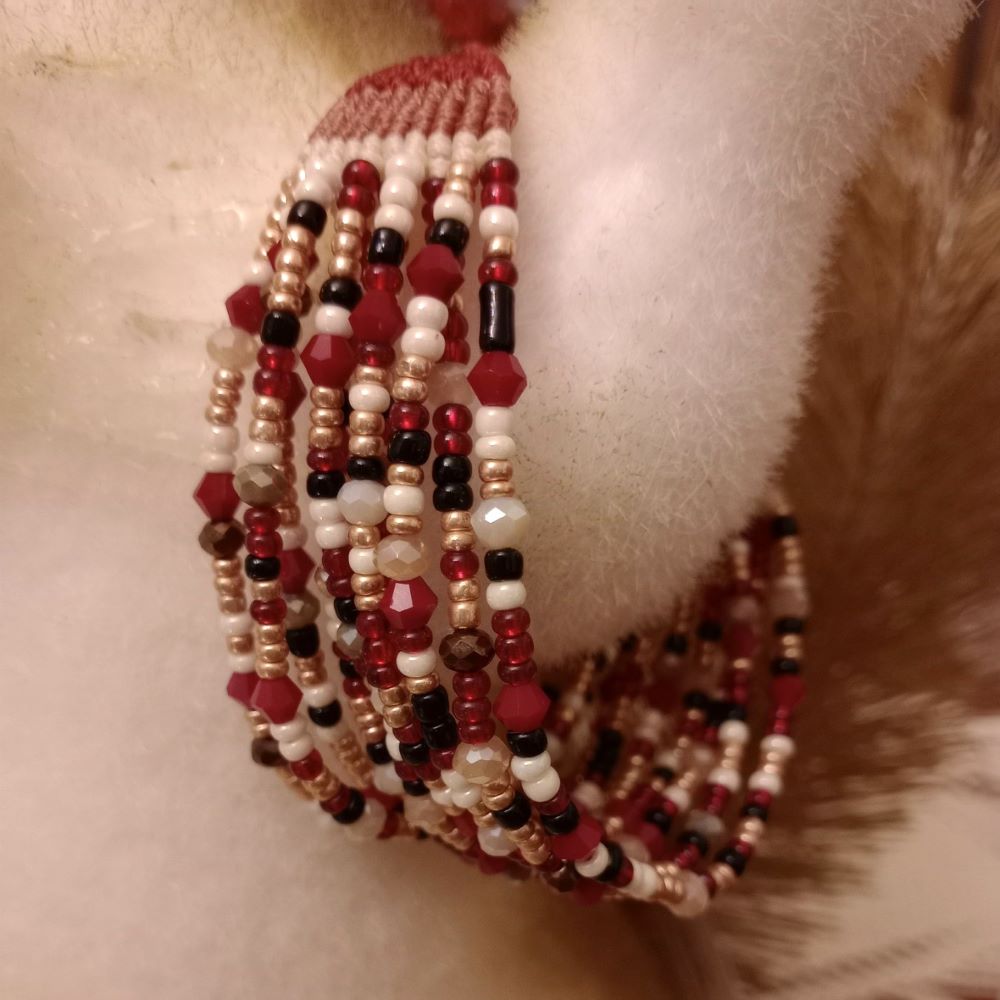 Winter Glow Wraps- Χειροποίητα πολύσειρα βραχιόλια με χάντρες - Image 6