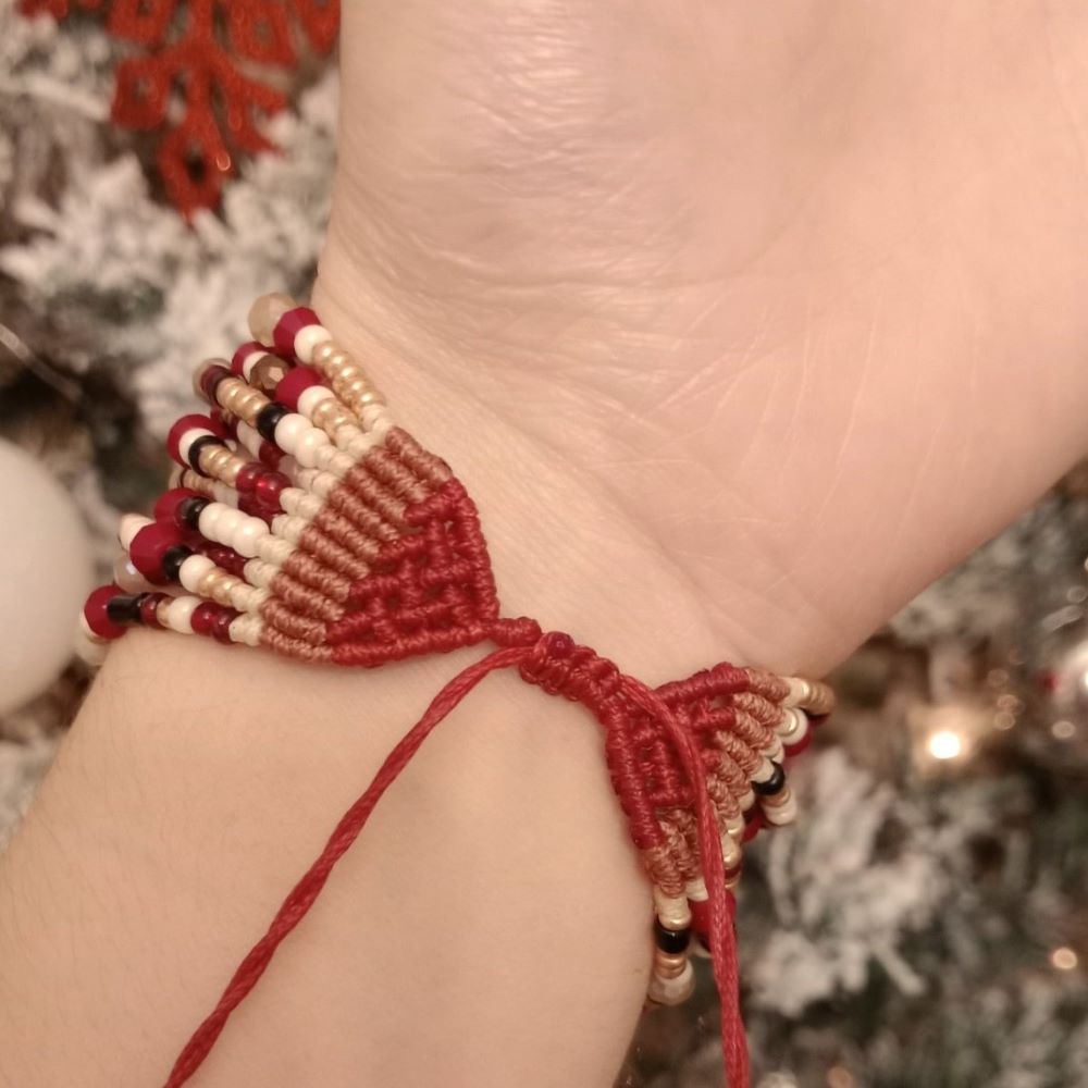 Winter Glow Wraps- Χειροποίητα πολύσειρα βραχιόλια με χάντρες - Image 5