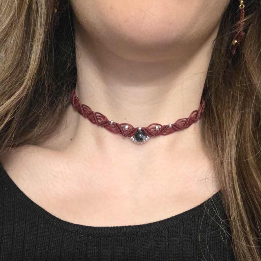 Sacred Bond – Χειροποίητο μακραμε choker με αυξομείωση - Image 4